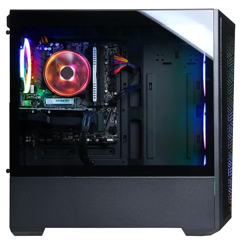 CYBERPOWERPC Gamer Xtreme VR gaming PC with RGB cooling fans and transparent side panel