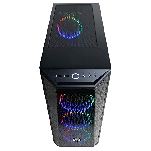 CYBERPOWERPC Gamer Xtreme VR gaming PC with black case and RGB cooling fans