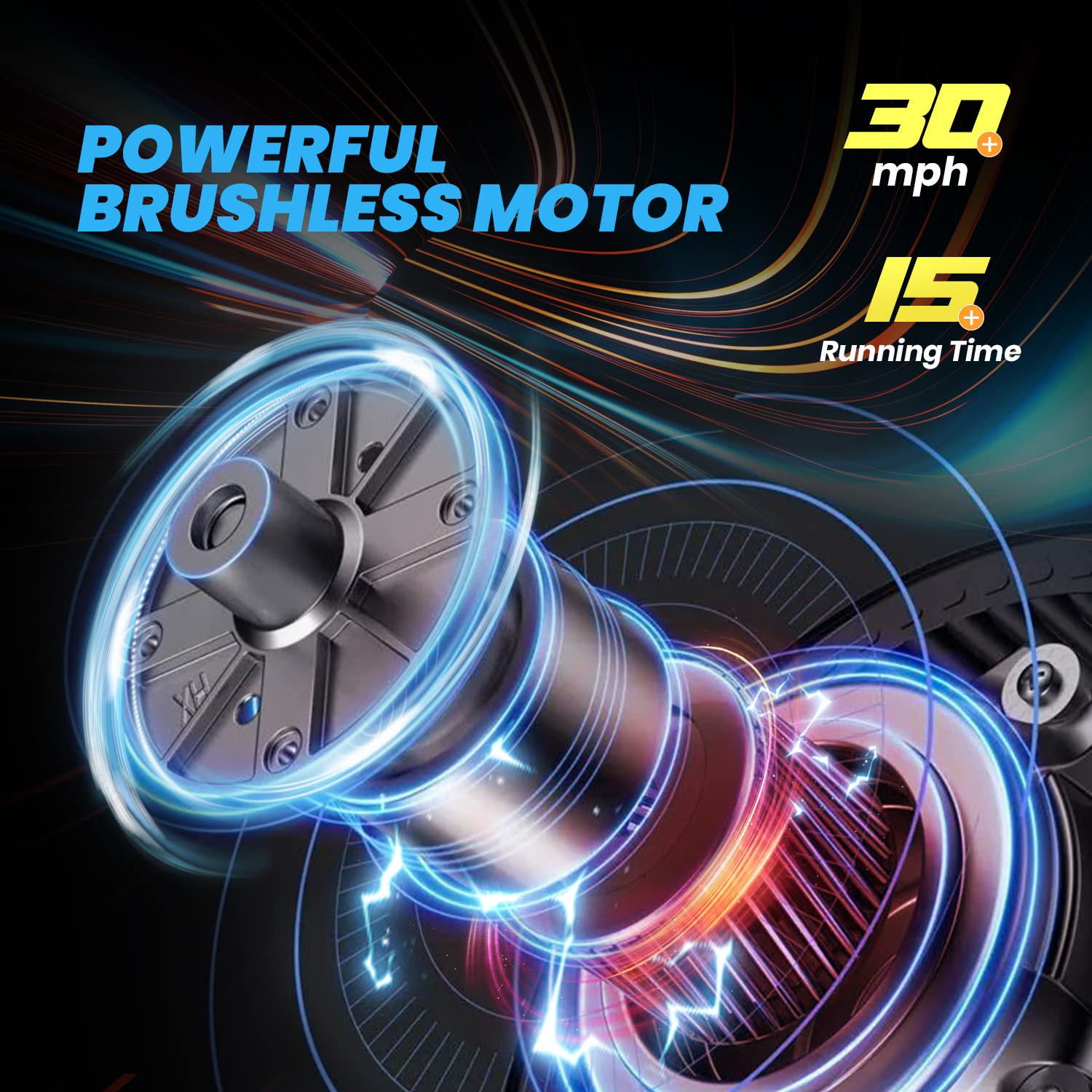 Powerful brushless motor for fast remote control boat for kids reaching 30 mph with 15 minutes running time