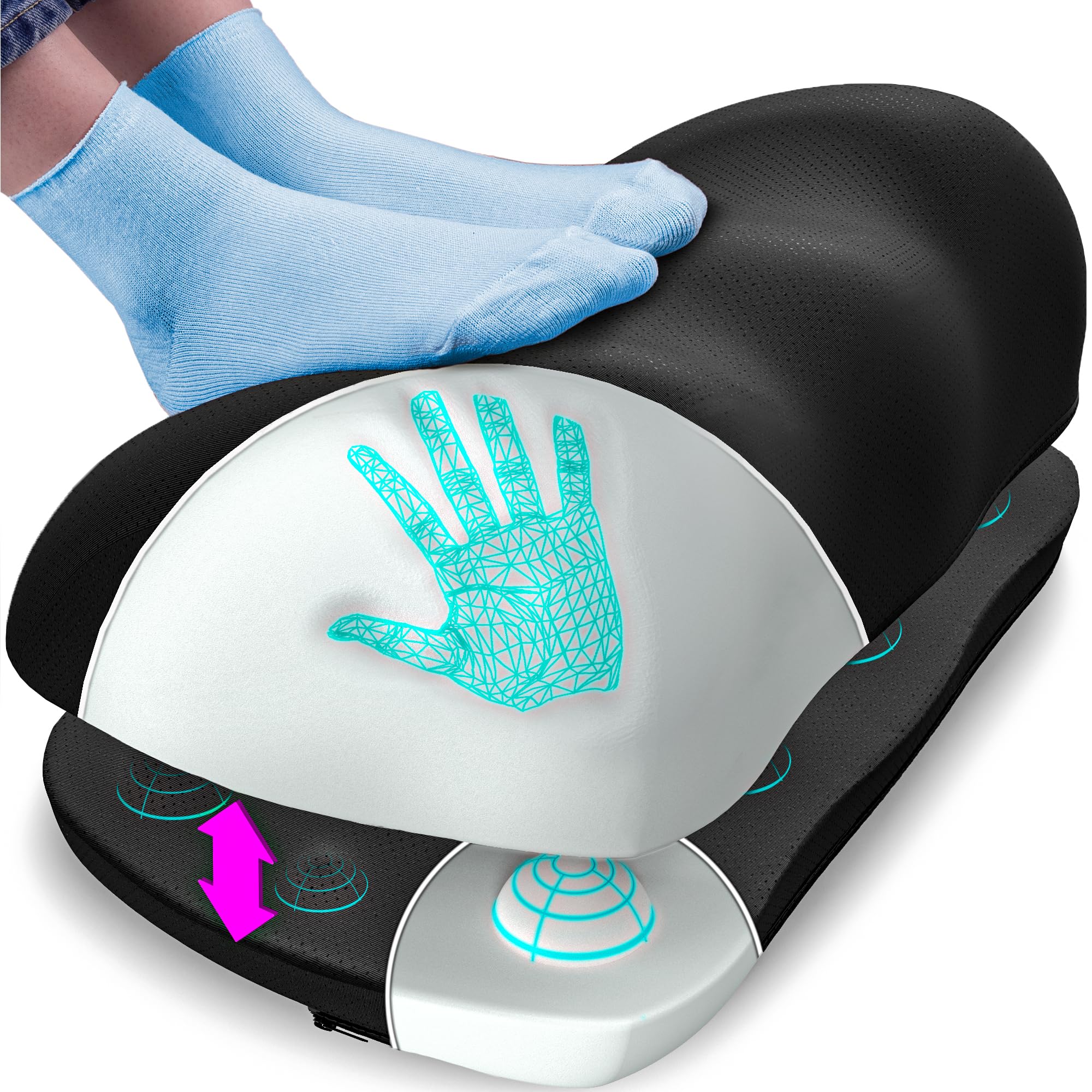 Craques ergonomic foot rest for office with cushioned support and adjustable height for comfort