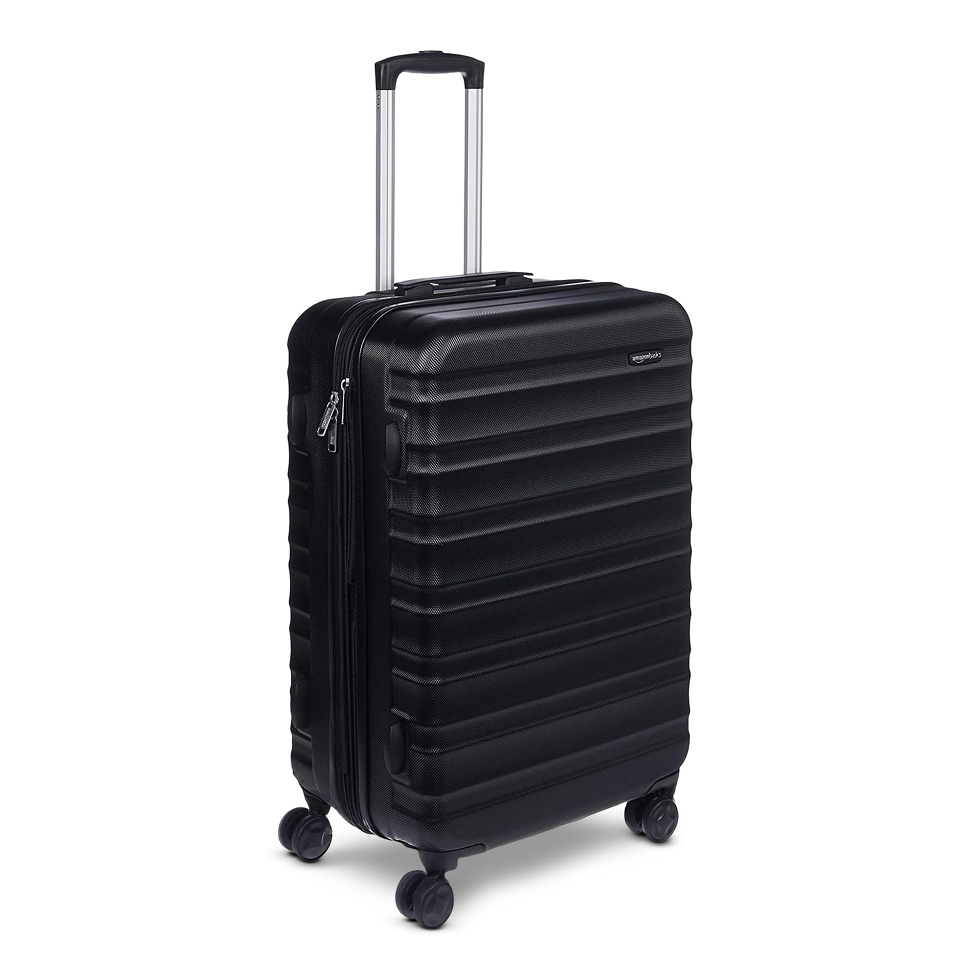 Craques black expandable hardshell luggage set with four spinner wheels and telescopic handle