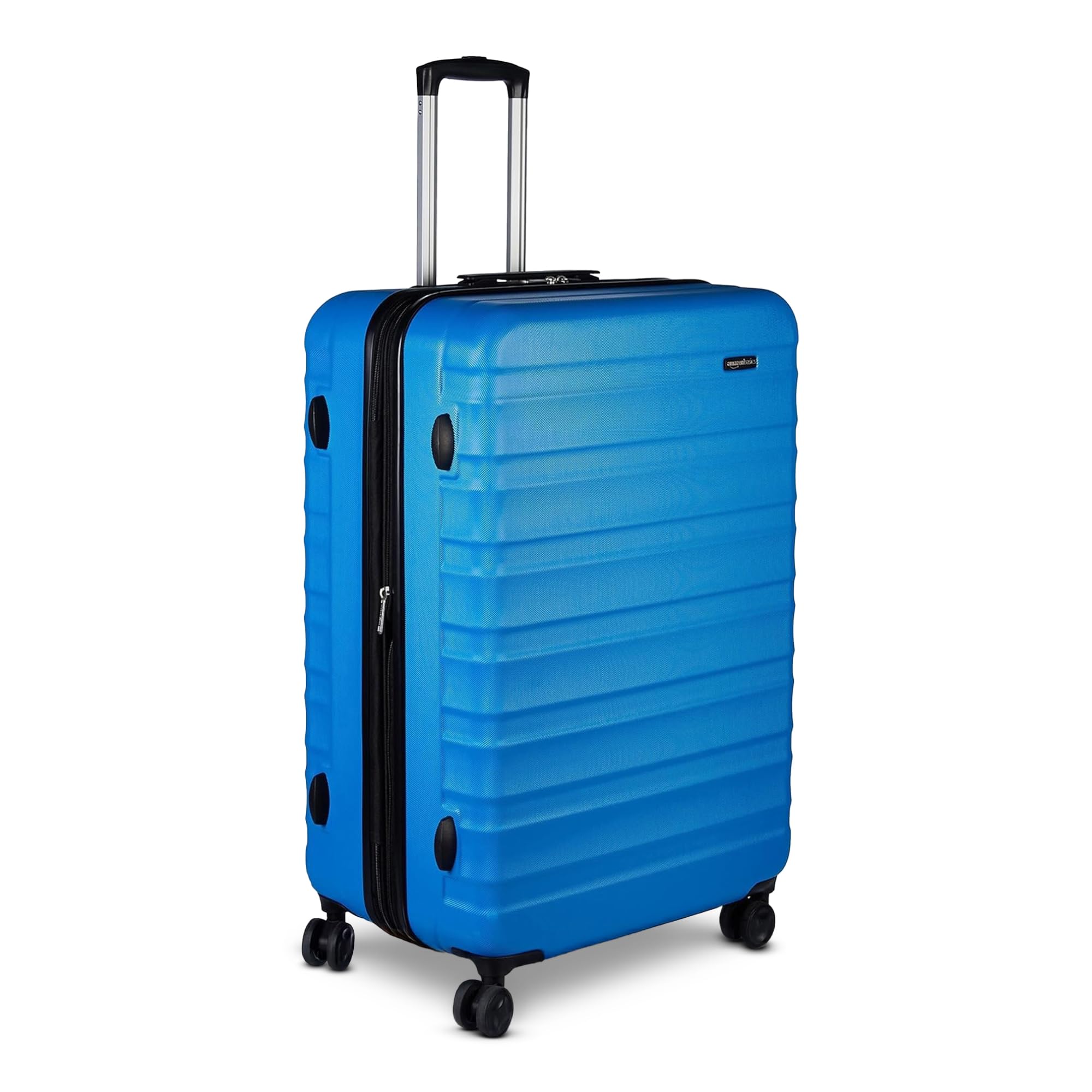 Blue craques expandable hardshell luggage set with four wheels and telescopic