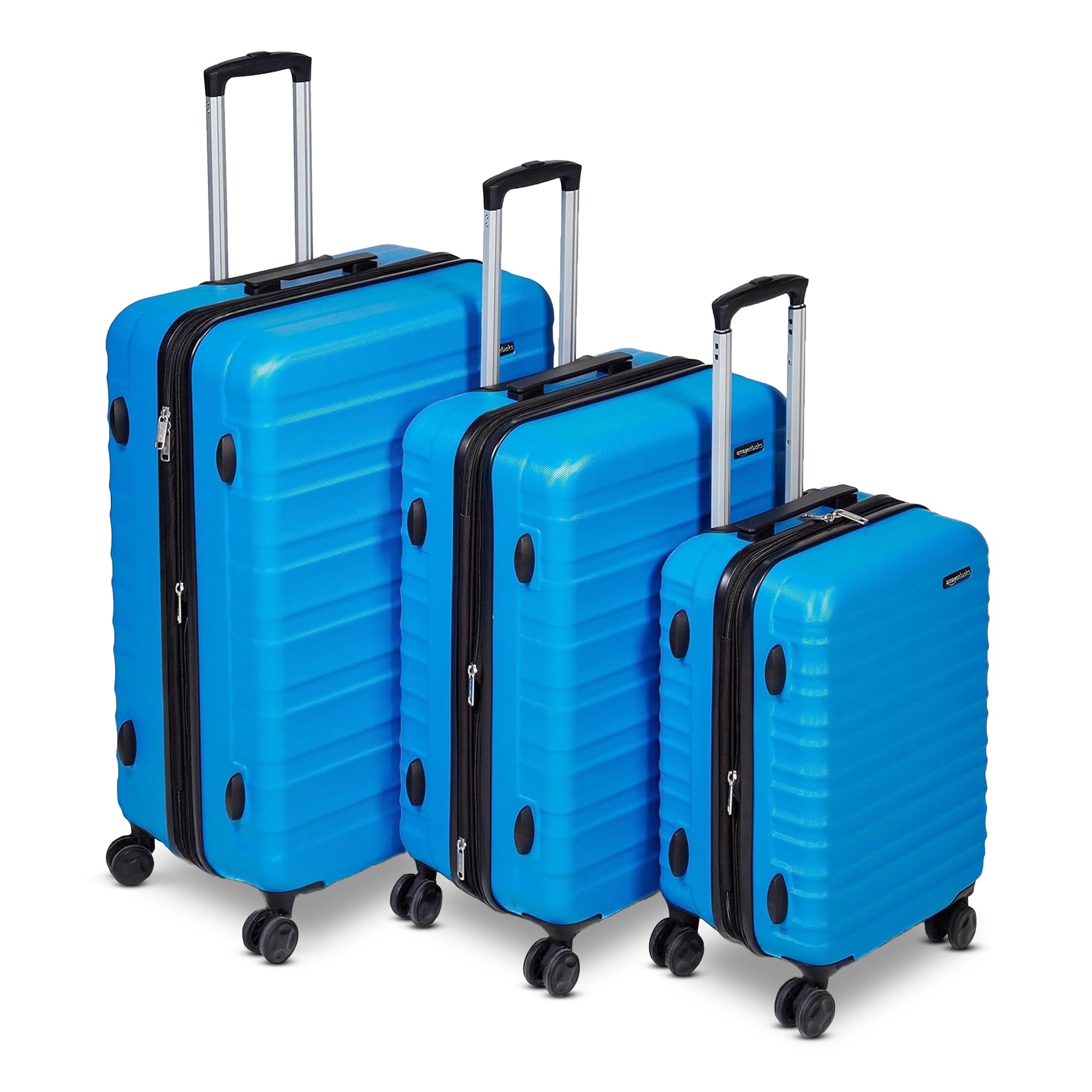 Craques blue expandable hardshell luggage set with telescopic handles and four spinner wheels
