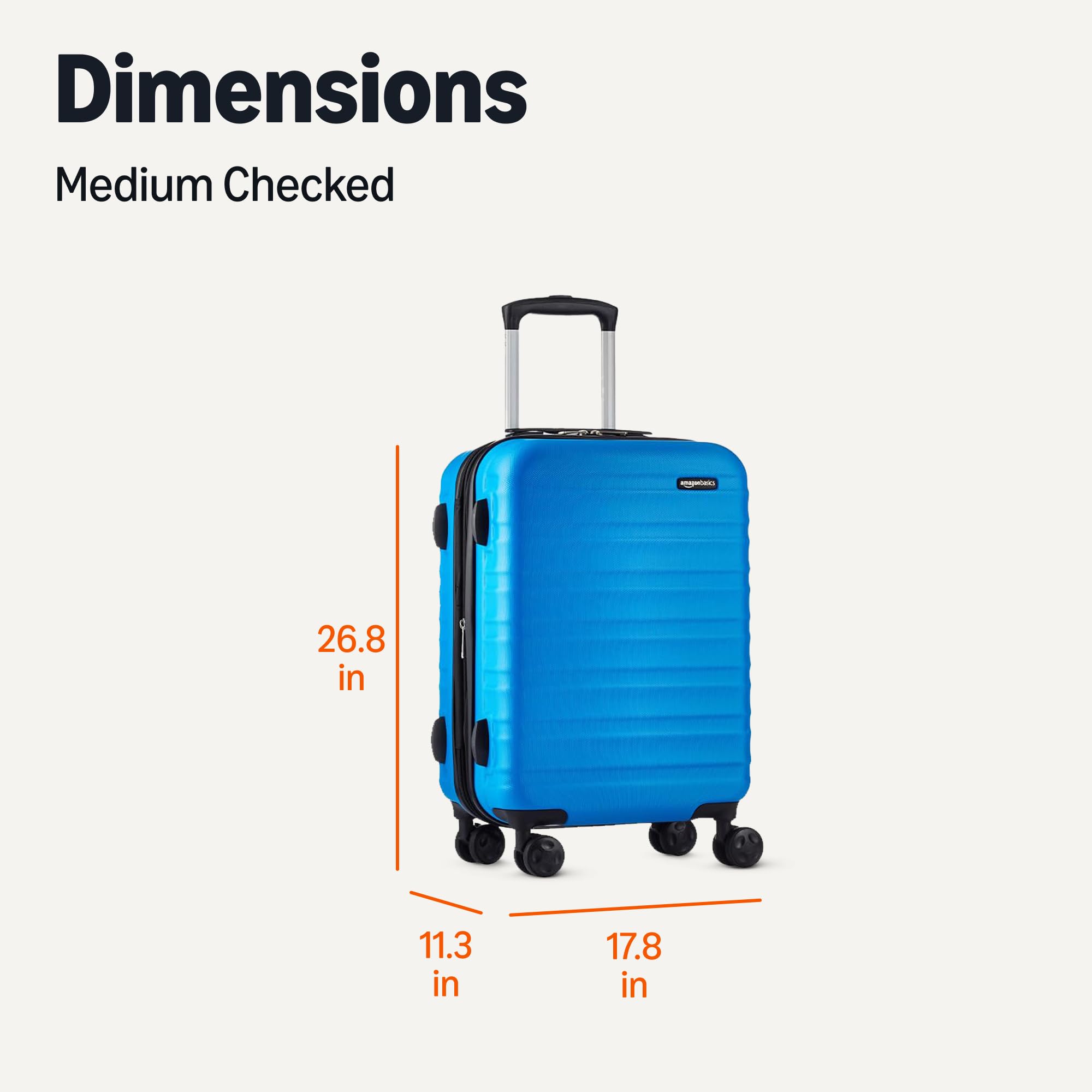 Craques medium checked blue expandable hardshell luggage set with telescopic handle and four wheels
