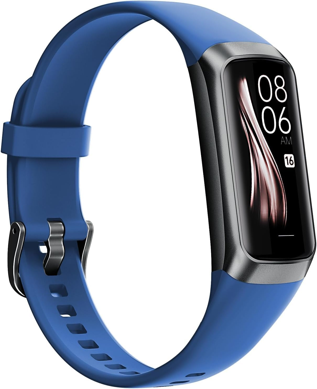 Craques fitness tracker with heart rate and blood pressure monitoring in blue with sleek touchscreen display