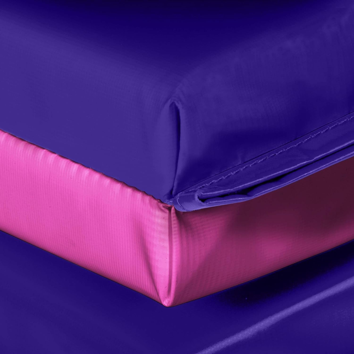 Craques foldable exercise mat for home in purple and pink with cushioned foldable design