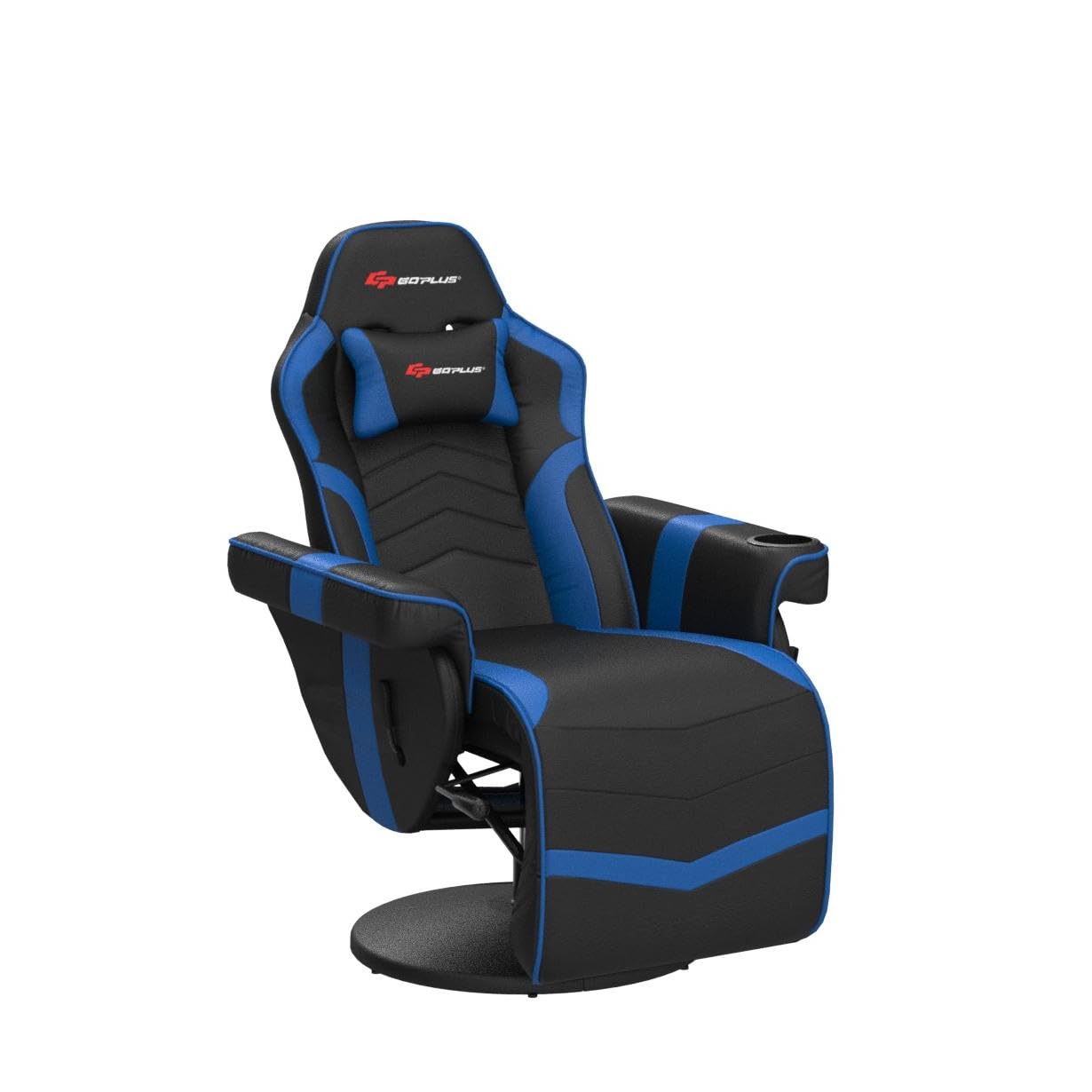 Craques black and blue massage gaming chair for adults with ergonomic design and padded armrests