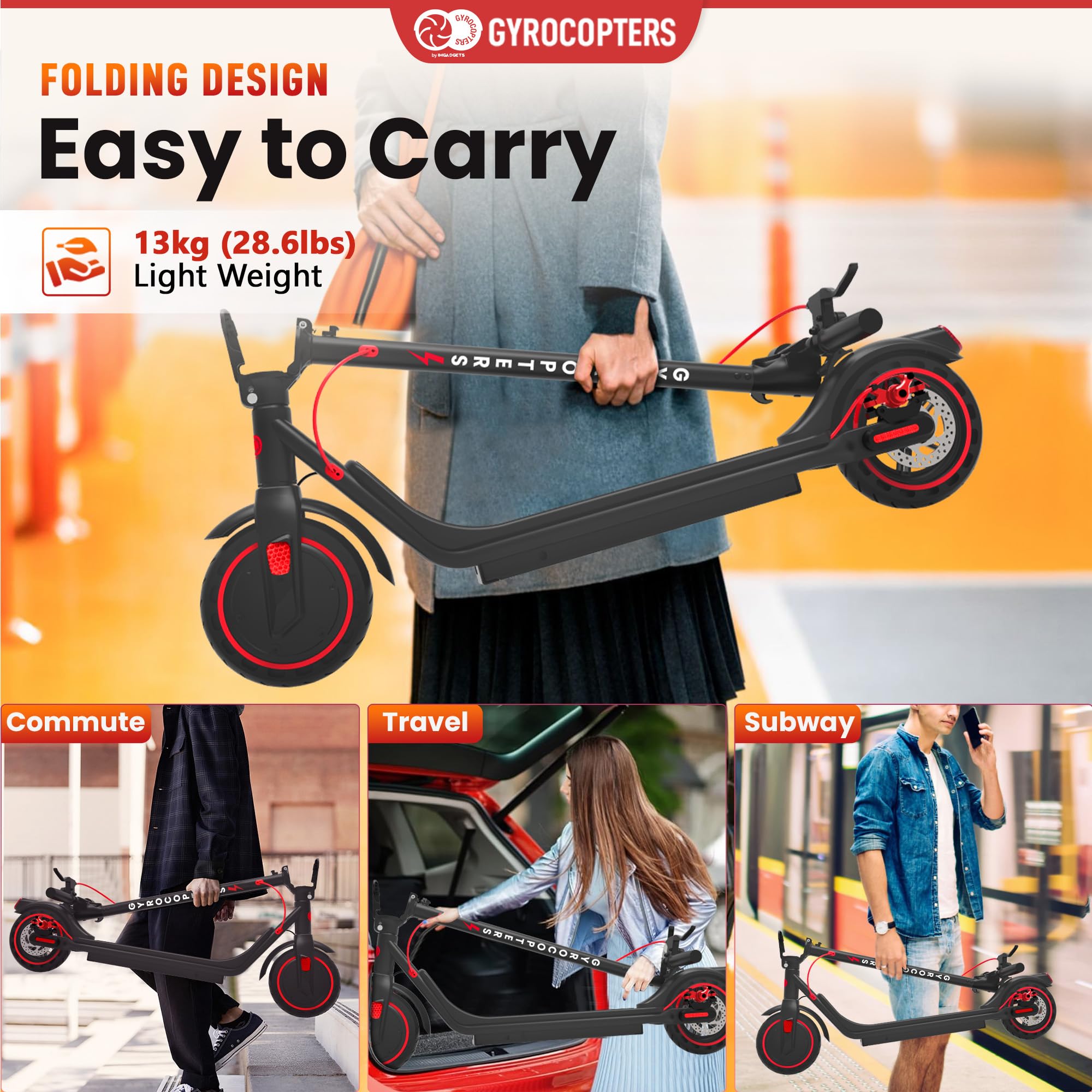 Craques electric scooter for adults with folding design and lightweight for easy carrying and commuting