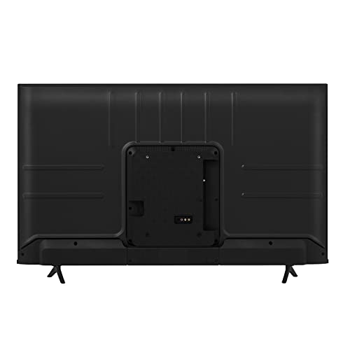 Back view of Hisense 50 inch 4K Smart TV showing ports and stand legs in black finish