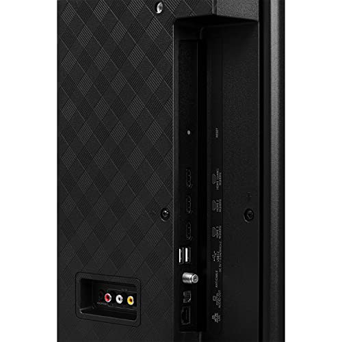 Close-up of port connections on the Hisense 50 inch 4K Smart TV showing HDMI and USB inputs