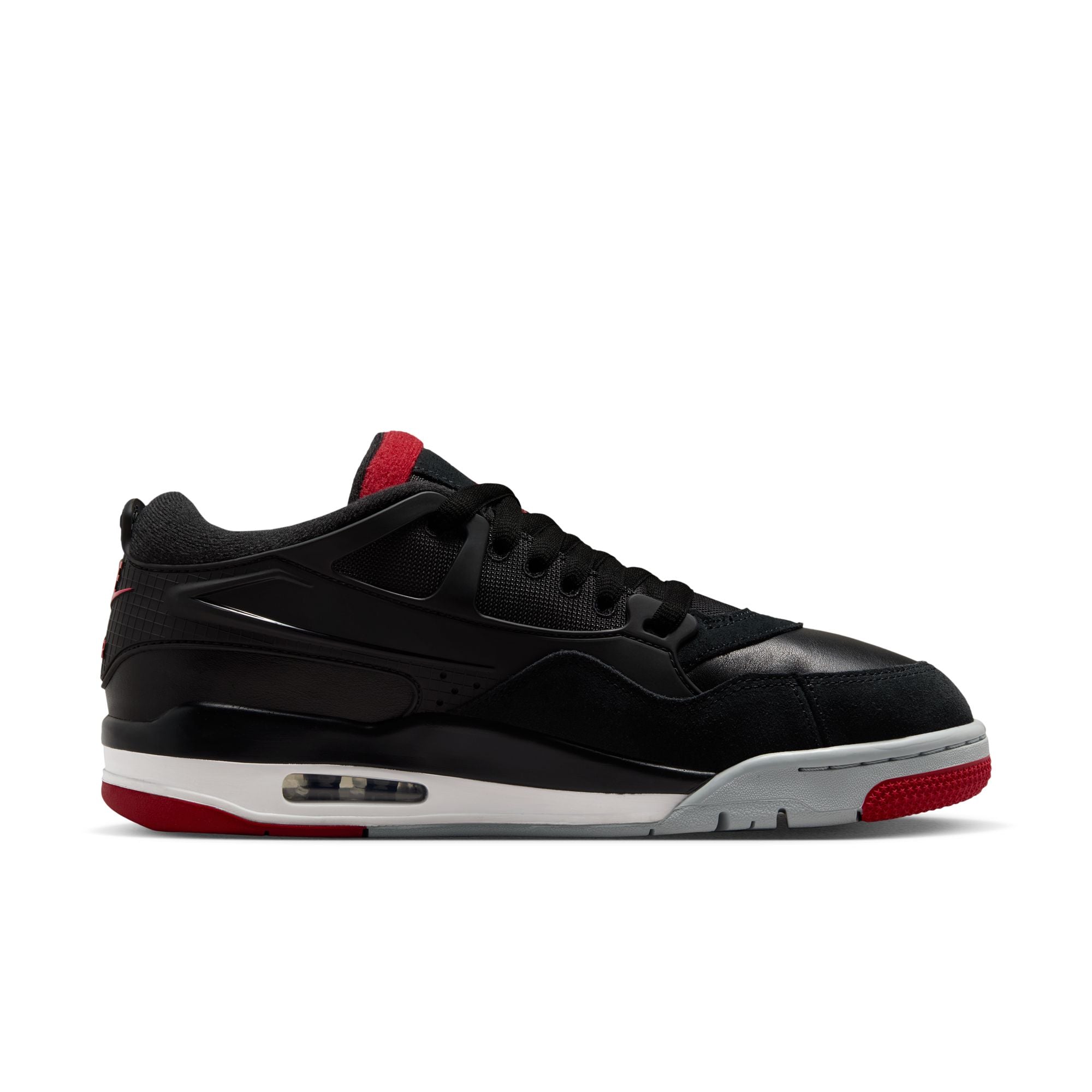 Air Jordan 4 RM men's sneakers in black and red with a sleek design and comfortable cushioning