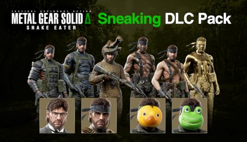 Metal Gear Solid Delta Snake Eater Xbox Series X DLC Pack featuring multiple character skins including stealth and novelty outfits