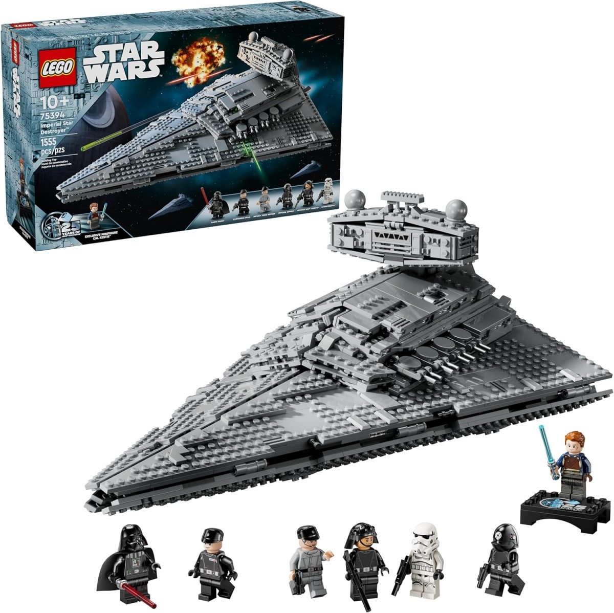 LEGO Star Wars Imperial Star Destroyer set with detailed spaceship and six character minifigures