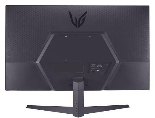 Back view of LG Ultragear 32 inch gaming monitor showing ports and stand design