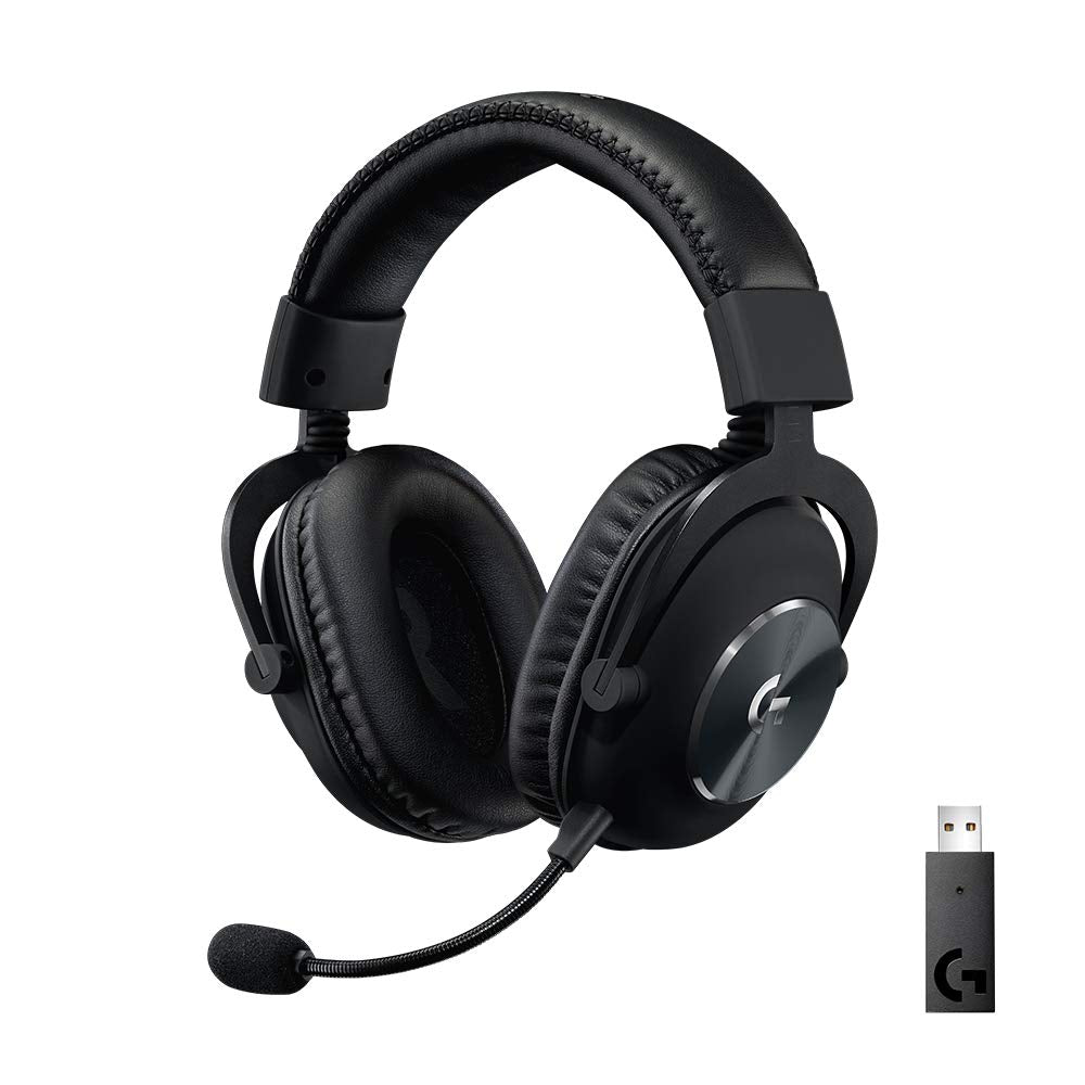 Logitech G PRO X gaming headset in black with cushioned ear cups and detachable microphone by craques