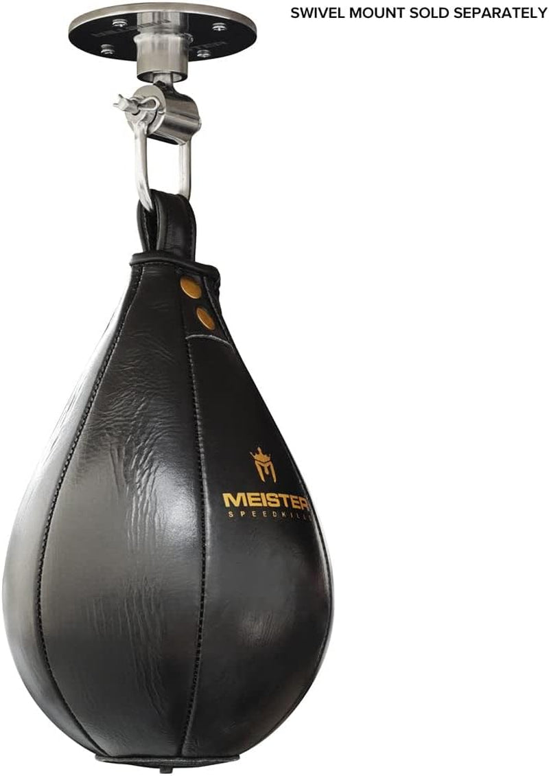 Craques leather speed bag for boxing in black with swivel mount attachment