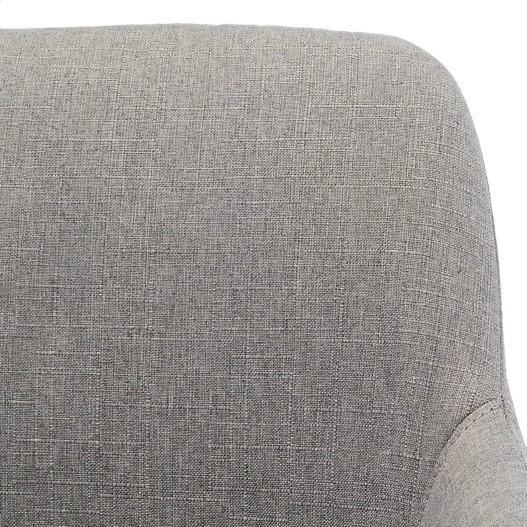 Close-up of grey fabric texture on the backrest of a modern home office desk chair by craques