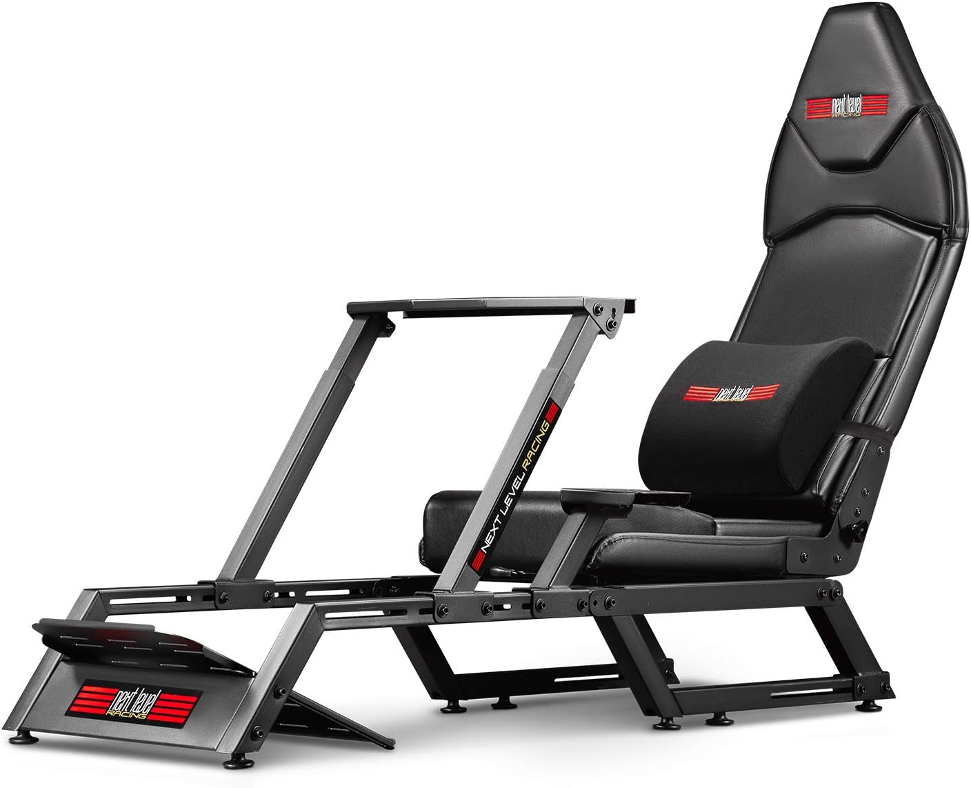 Next Level Racing F-GT simulator cockpit black with adjustable frame and ergonomic racing seat