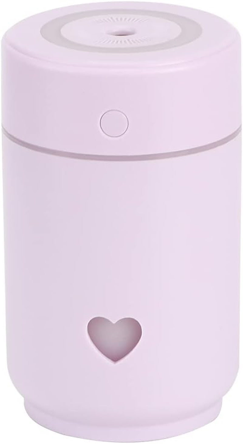 Craques portable mini humidifier for bedroom in light purple with heart-shaped design