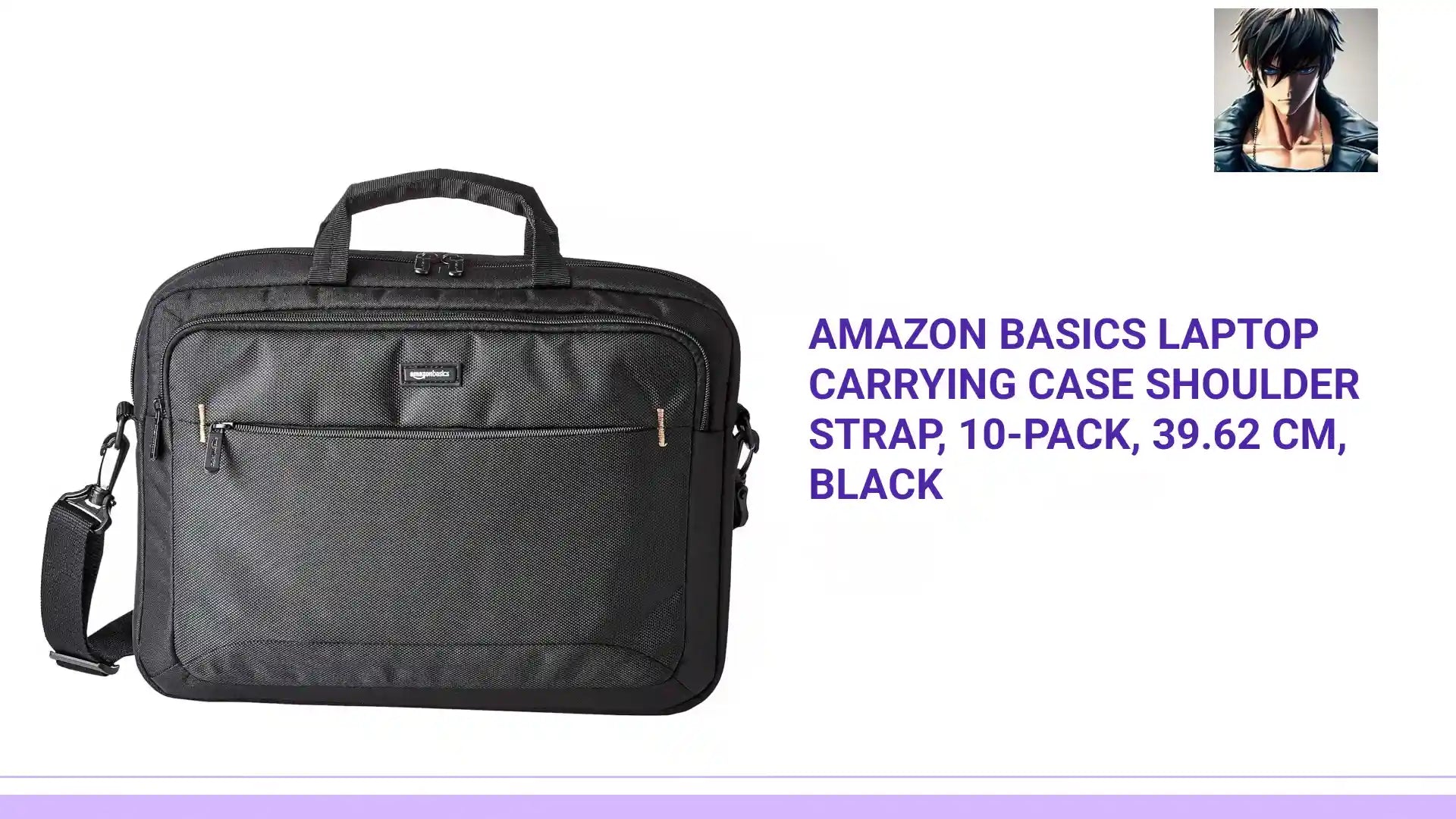 Amazon Basics Laptop Carrying Case Shoulder Strap, 10-pack, 39.62 cm, Black by@Outfy