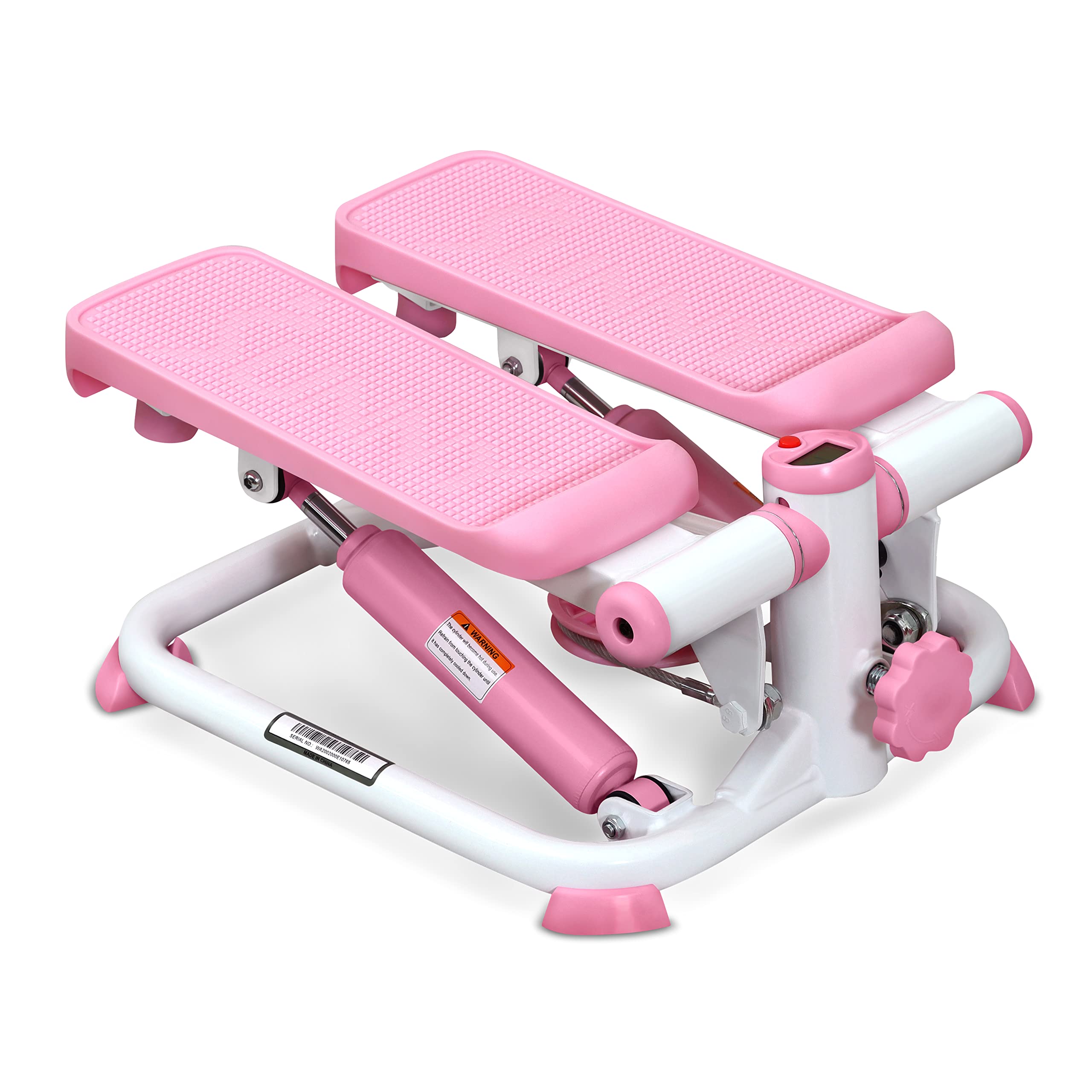 Craques pink mini stepper for home use with adjustable resistance and non-slip pedals