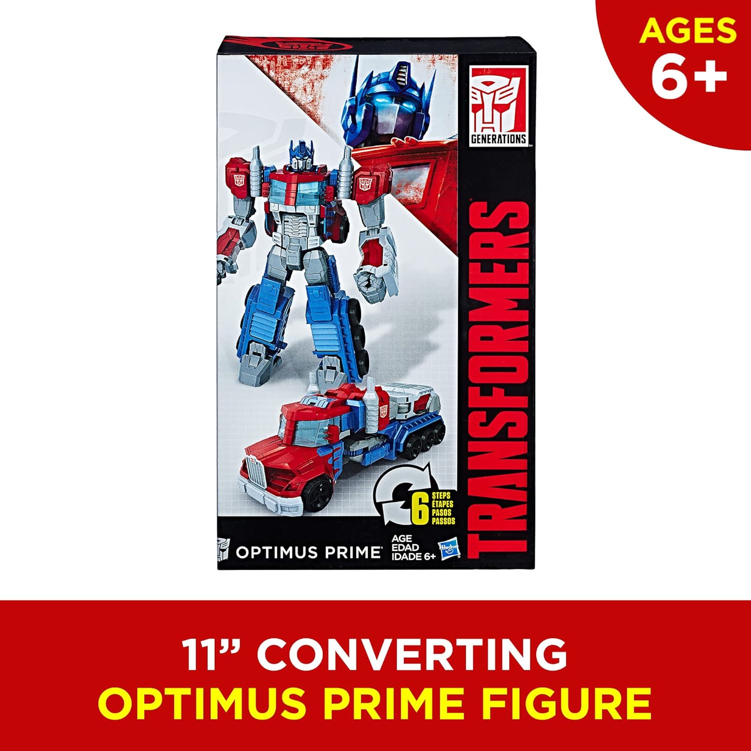 Optimus Prime action figure 11 inch converting Transformers toy for ages 6 and up