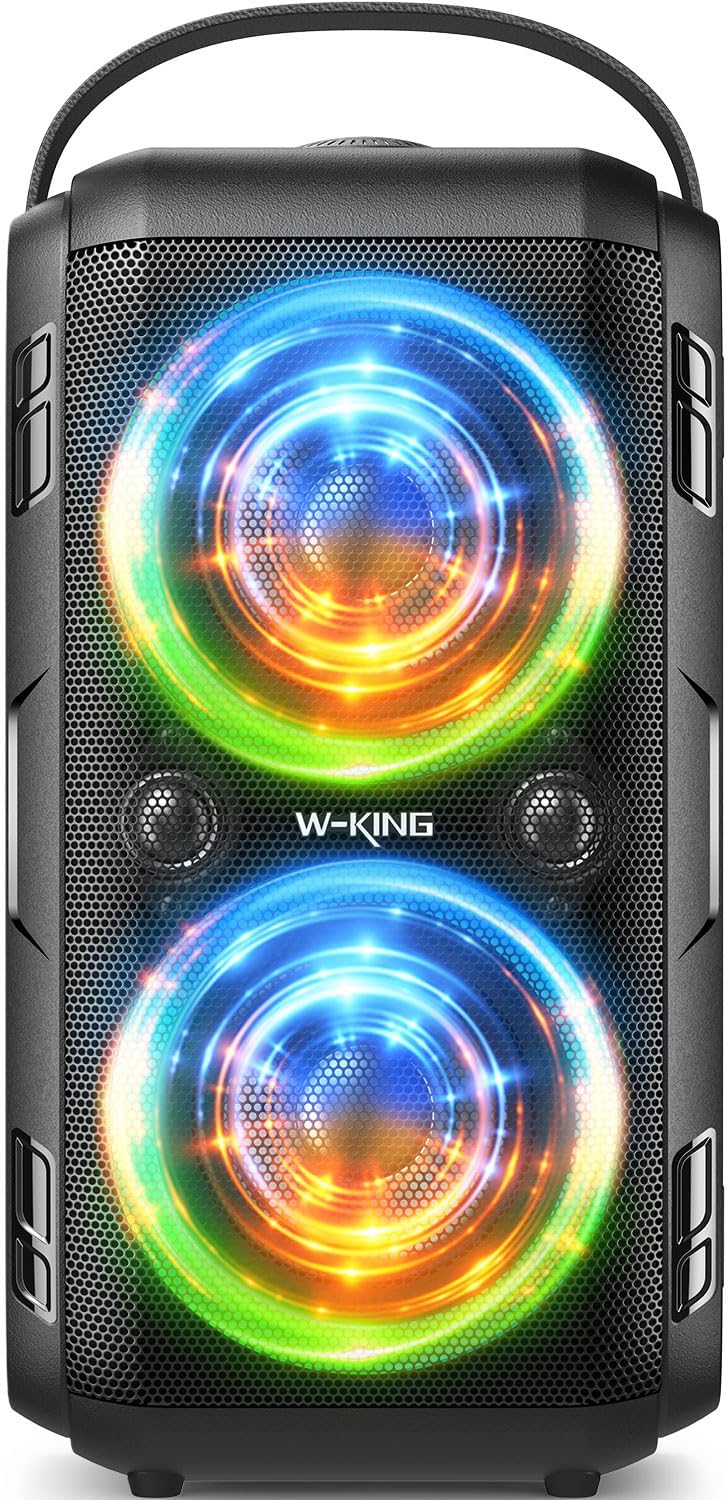 Craques portable party Bluetooth speaker with colorful LED lights and dual speakers
