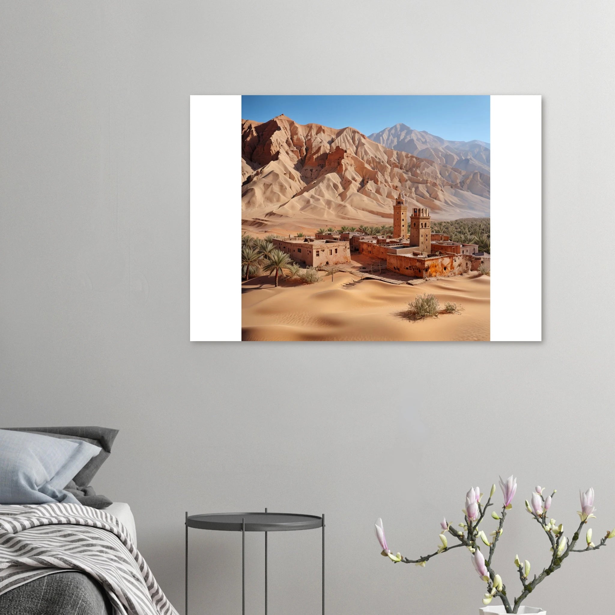 Seren Desert Landscape Wall art - 70x100 cm / 28x40″ / Foam / black - Print Material