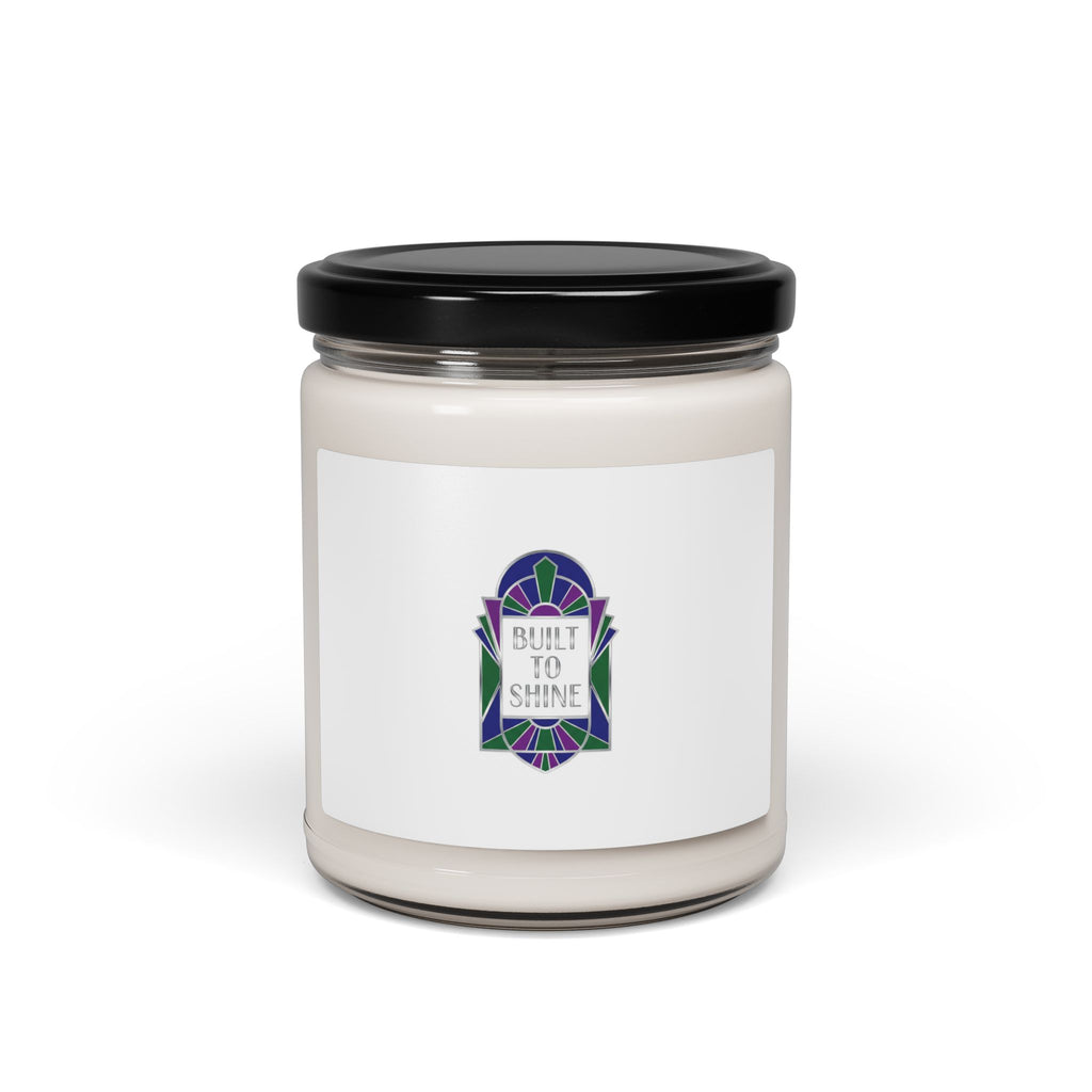 Art Deco Geometric Luxe Candle | Soy 9oz, Chrome Accents