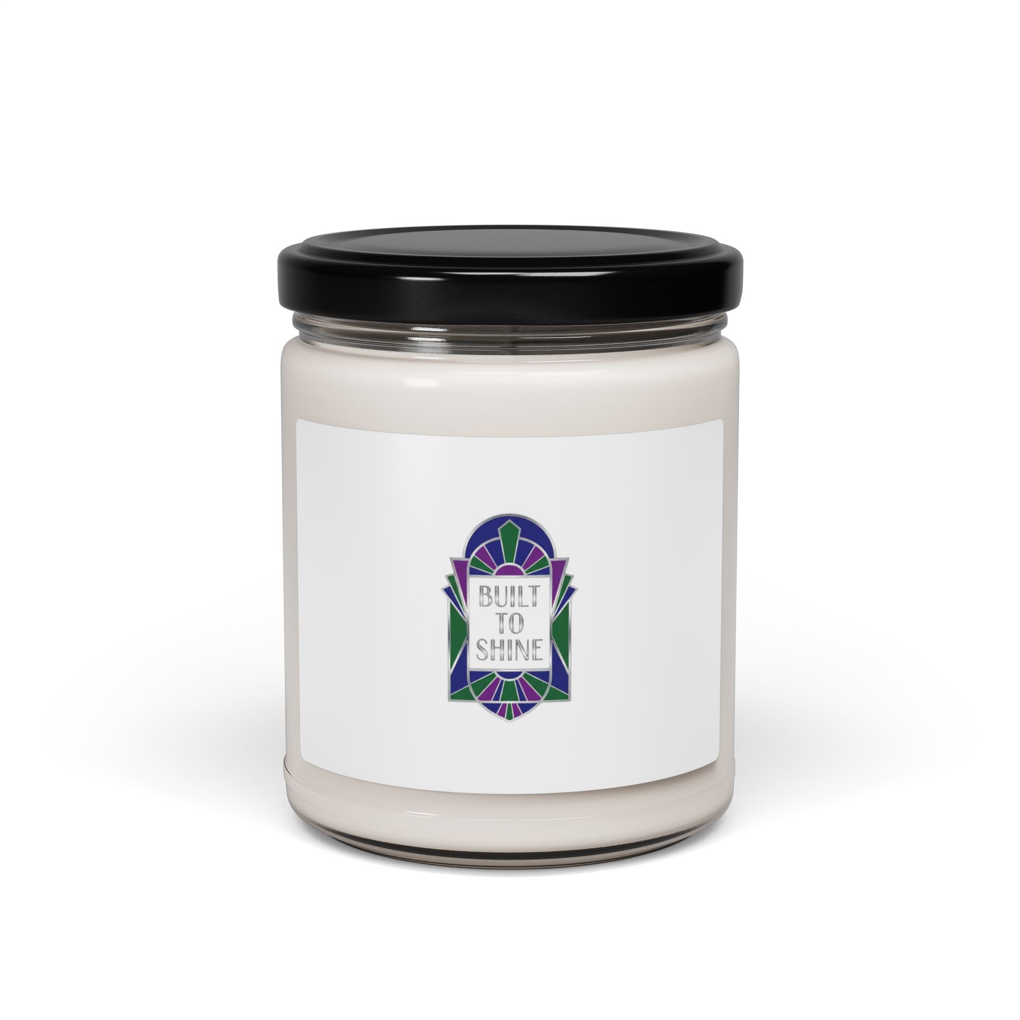 Art Deco Geometric Luxe Candle | Soy 9oz, Chrome Accents
