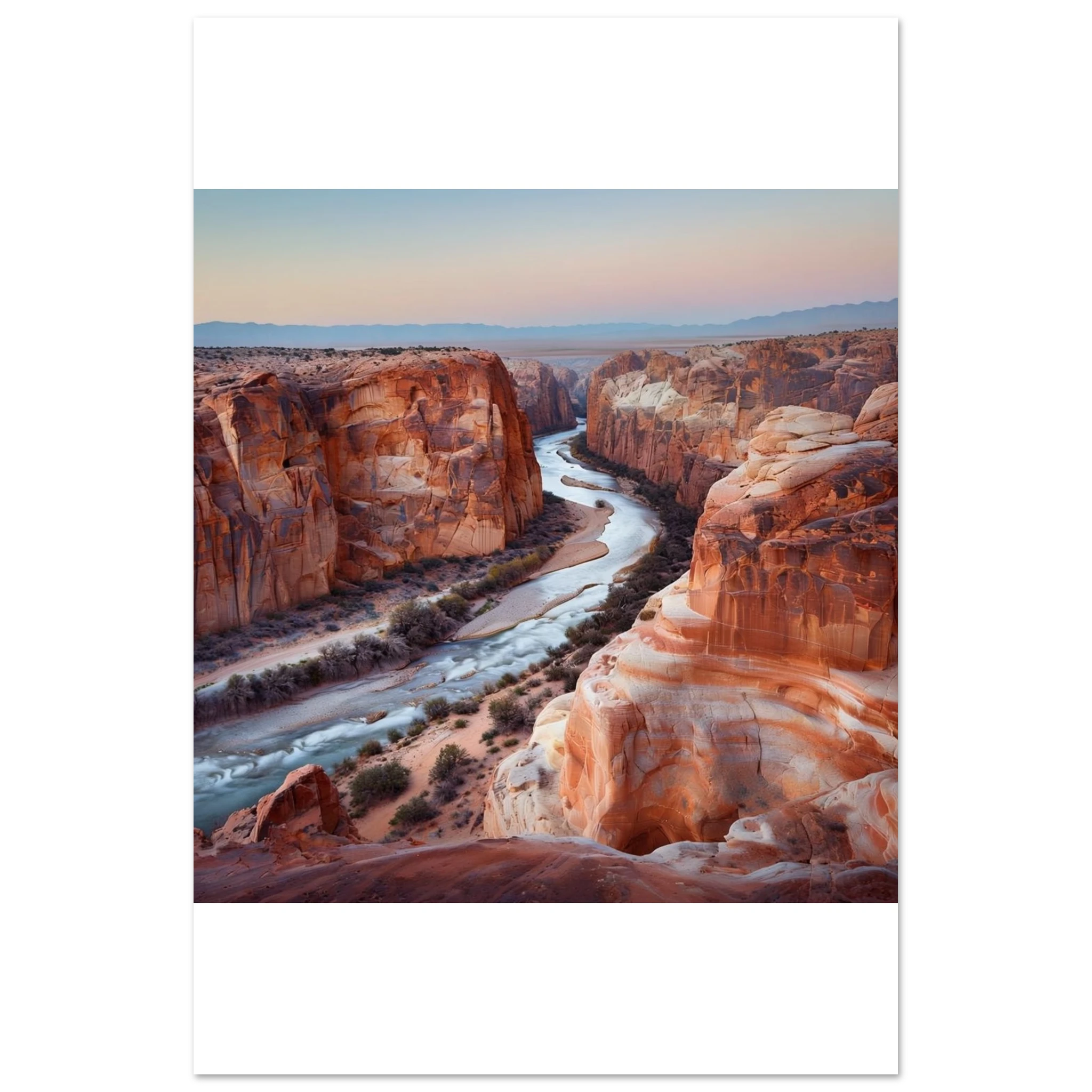 Grand Desert Canyon Wall art - 60x90 cm / 24x36″ / Foam Portrait - Print Material