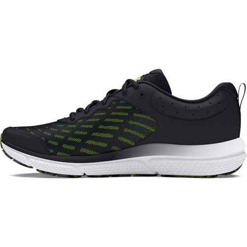Under Armour Mens Charged Assert 10 Running Shoes - 8 / (004) Black/Black/High Vis Yellow