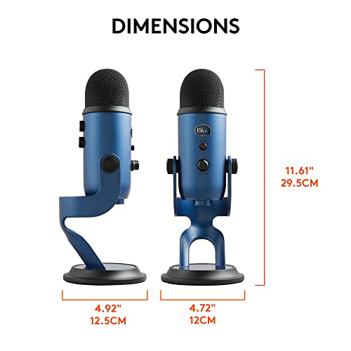 Blue Yeti USB Microphone for PC, Mac, Gaming, Recording, Streaming, Podcasting