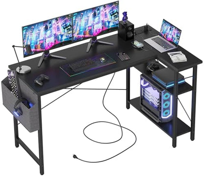 BEXEVUE Computer Desk with Power Outlets