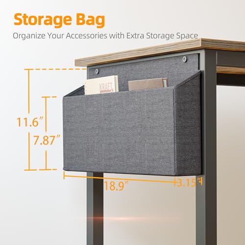 BEXEVUE Computer Desk with Power Outlets - craques