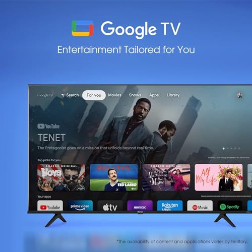 Hisense 50A68N - 50 inch Smart Ultra HD 4K Dolby Vision HDR10 Google TV with Bluetooth