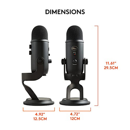 Blue Yeti USB Microphone for PC, Mac, Gaming, Recording, Streaming, Podcasting