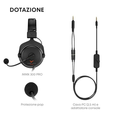 beyerdynamic MMX 300 PRO Closed Gaming Headset with Stellar.45 Driver and Condenser Microphone