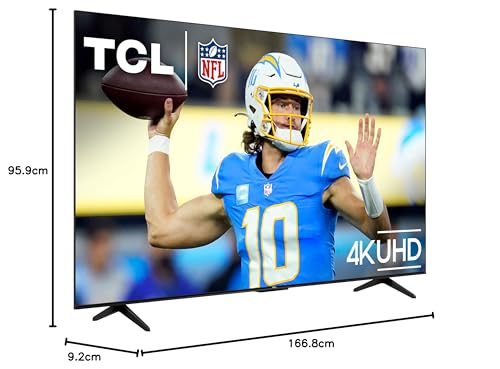 TCL 55-Inch Class S4 4K LED Smart TV with Fire TV (55S450F-CA), Dolby Vision HDR, Dolby Atmos, Alexa Built-in, Apple Airplay Compatibility, Streaming UHD Television, Black - craques