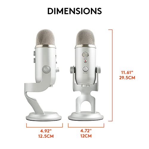 Blue Yeti USB Microphone for PC, Mac, Gaming, Recording, Streaming, Podcasting