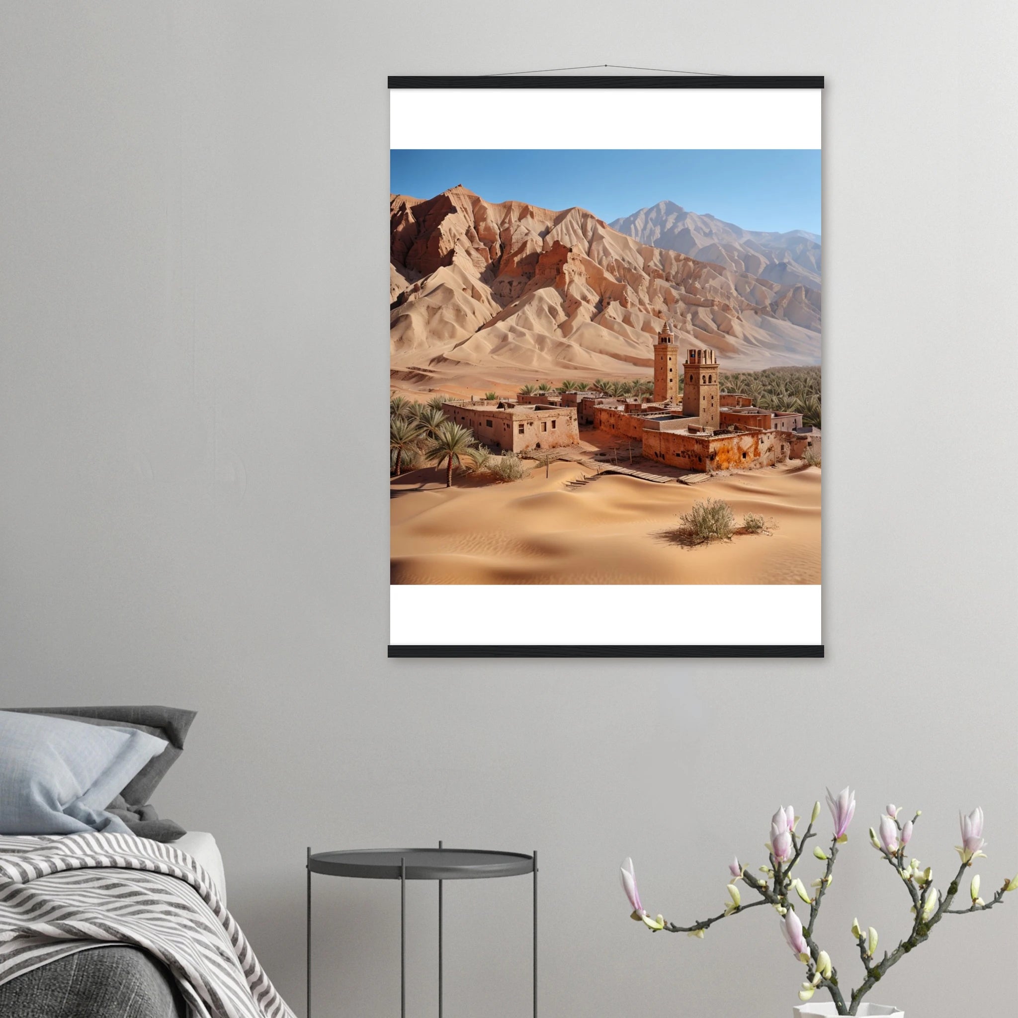 Seren Desert Landscape Wall art - 75x100 cm / 30x40″ / Premium Semi-Glossy Paper Poster with Hanger / Print Material