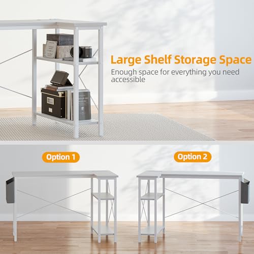 BEXEVUE Computer Desk with Power Outlets - craques