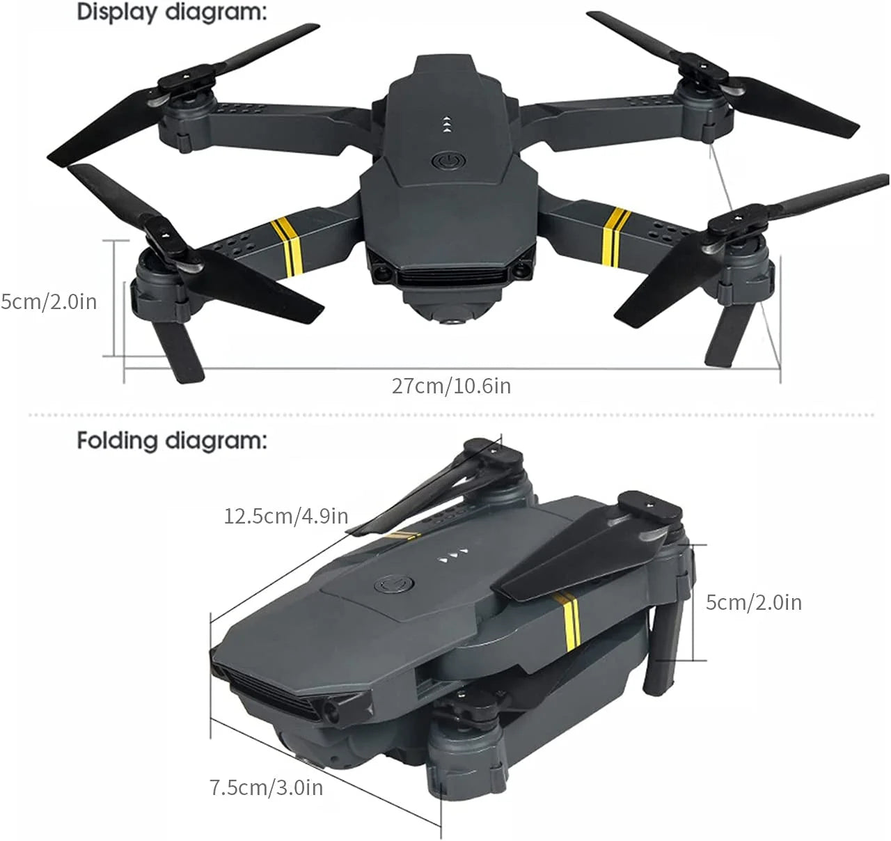 DC-THE CEO 4K Camera Drone Foldable with Remote Control