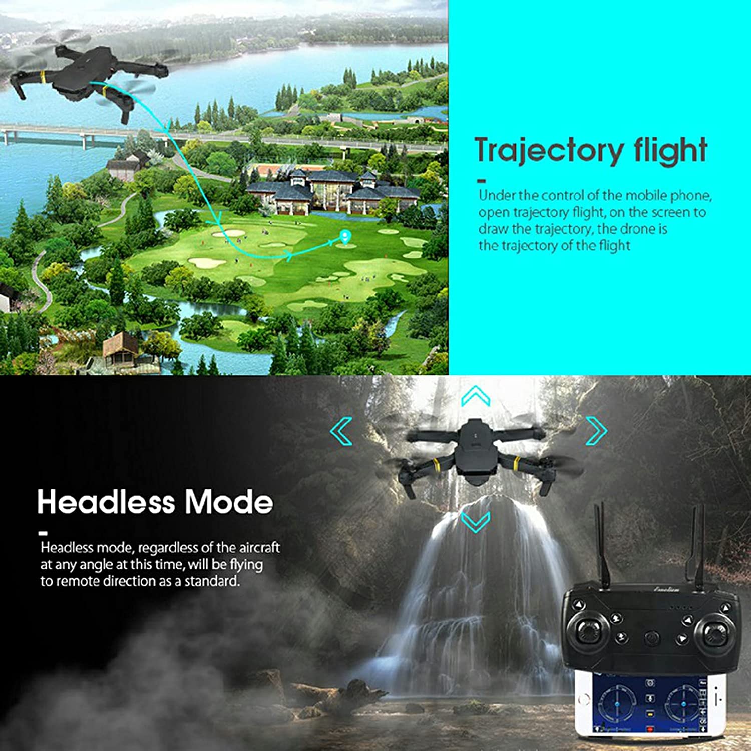 DC-THE CEO 4K Camera Drone Foldable with Remote Control