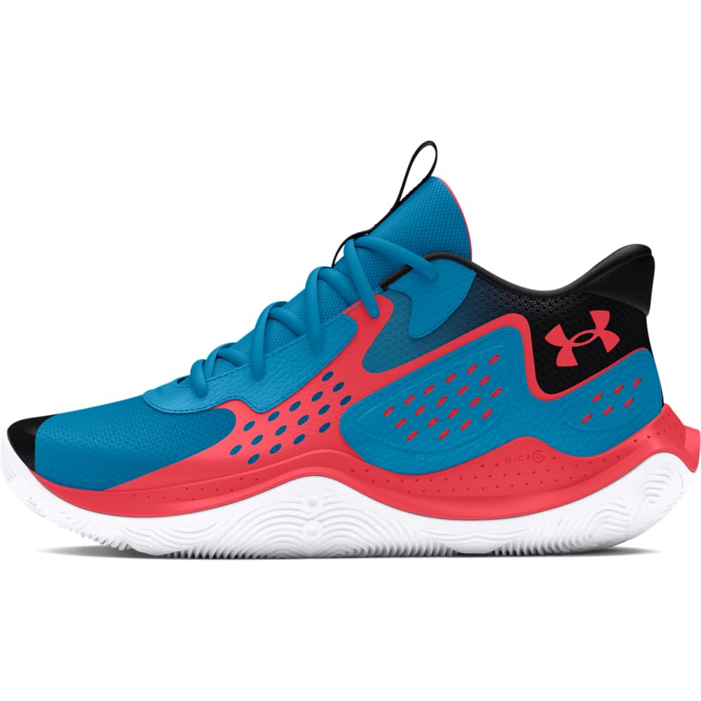 Under Armour Jet 23 Basketball Shoes - Lightweight Durable - 13.5 Women/12 Men / (401) Capri/Black/Red Solstice