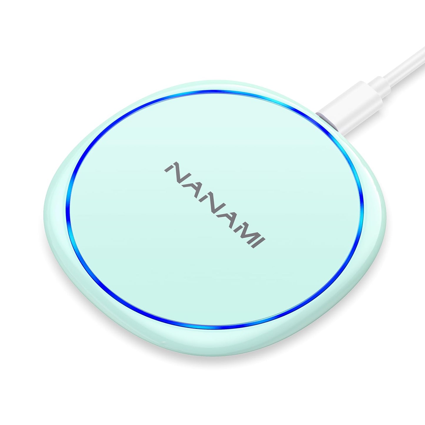 Fast Wireless Charger, NANAMI 15W Max Qi Charging Pad for iPhone 16/15 Pro Max/14 Plus/13/12 Mini/11/XR/XS/X/8