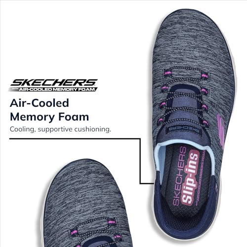 Skechers Womens Hands Free Slip Ins Summits Dazzling Haze Sneaker - craques