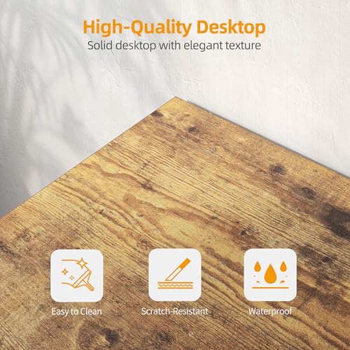 BEXEVUE Computer Desk with Power Outlets - craques