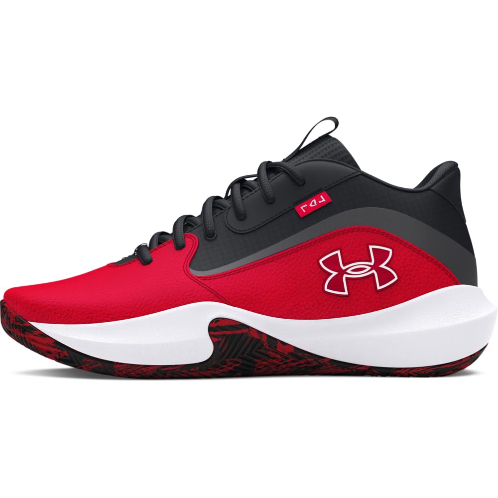 Under Armour Lockdown 7 Sneakers - Lightweight Basketball Shoes - 14.5 Women/13 Men / (600) Red/Black/Red