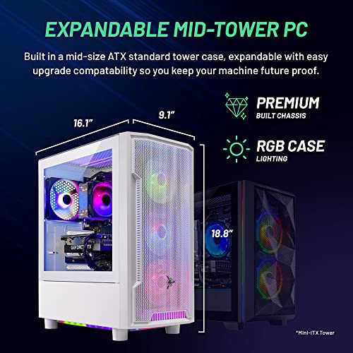 Skytech Gaming Archangel Gaming PC Desktop – AMD Ryzen 5 7600X 4.7 GHz, NVIDIA RTX 4060 Ti